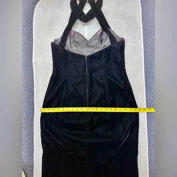 Dave & Johnny black velvet  w/white beads. GORGEOUS!SZE 11/12 GREAT CONDITION - Picture 13 of 15